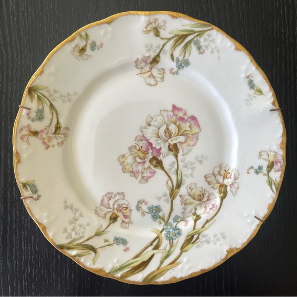 Vintage Limoges France Gold Encrusted Elite Works Signed Hand Painted Plate - Picture 4 of 10